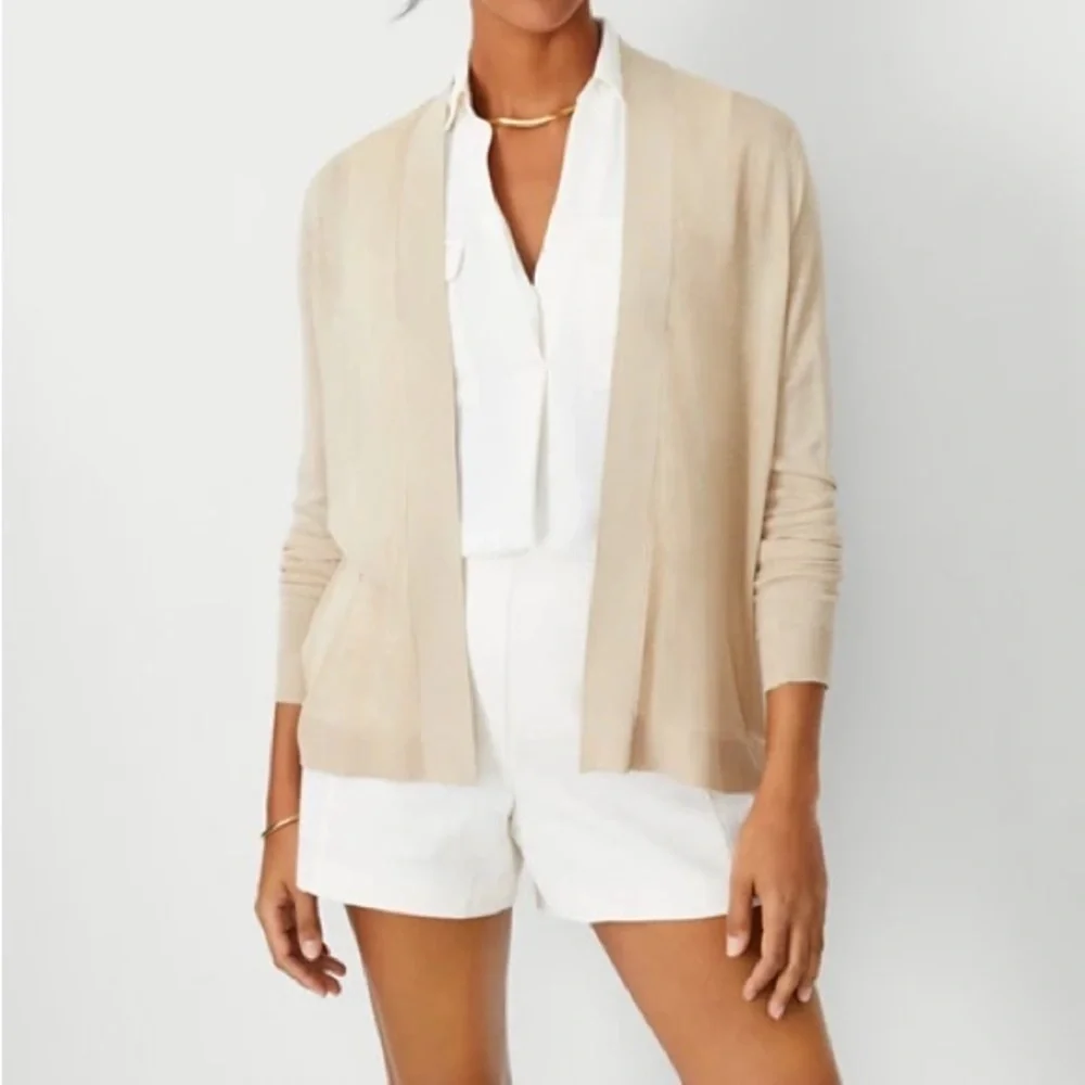 Nwt Ann Taylor Factory Cardigan Open front. Ribbed cuffs & hem. S & M - Picture 1 of 8